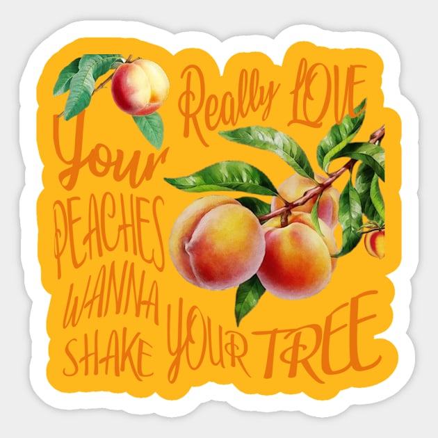 Love your peaches Sticker by ryanmpete